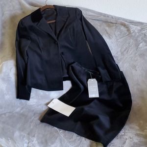 Black velvet suit